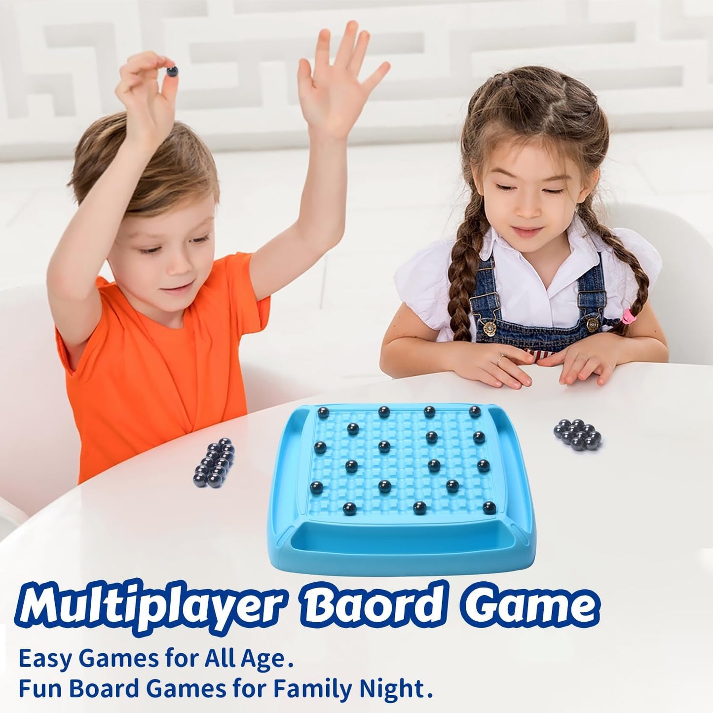 Divertido juego de mesa de ajedrez magnético familiar – 40 piedras magnéticas – Juego de mesa educativo para niños y adultos