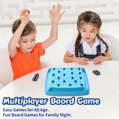 Divertido juego de mesa de ajedrez magnético familiar – 40 piedras magnéticas – Juego de mesa educativo para niños y adultos