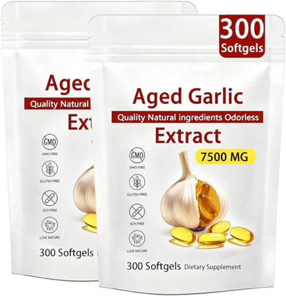 Extrato de Alho Envelhecido Sem Odor Premium (300 Cápsulas)