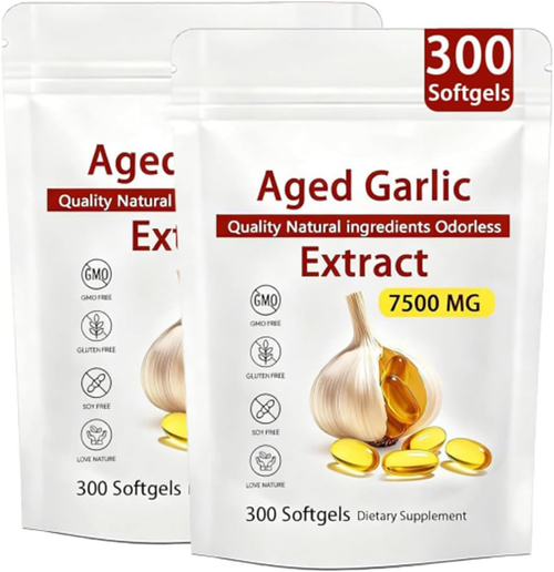 Extrato de Alho Envelhecido Sem Odor Premium (300 Cápsulas)