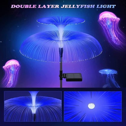 Lámpara LED de medusas que cambia de color (7 colores) – Luz navideña luminosa para exteriores
