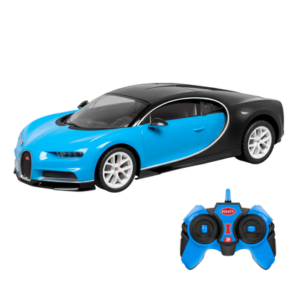 Set de persecución de coche RC Bugatti Chiron y helicóptero con giróscopo de 3,5 canales