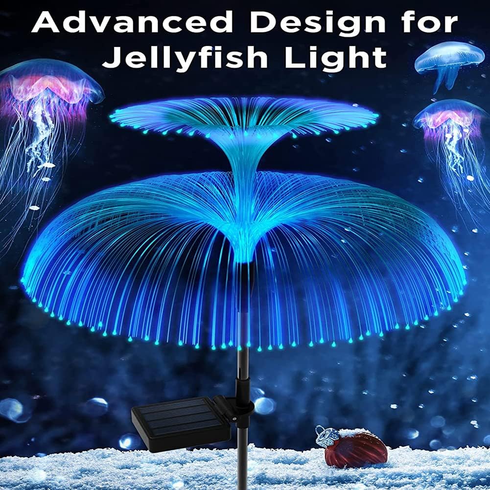 Lámpara LED de medusas que cambia de color (7 colores) – Luz navideña luminosa para exteriores