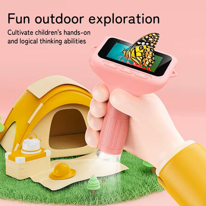 Microscópio Digital Infantil – Microscópio Portátil 1080P com Câmara de 2MP
