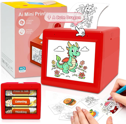Impresora de pegatinas inteligente con voz y IA para niños