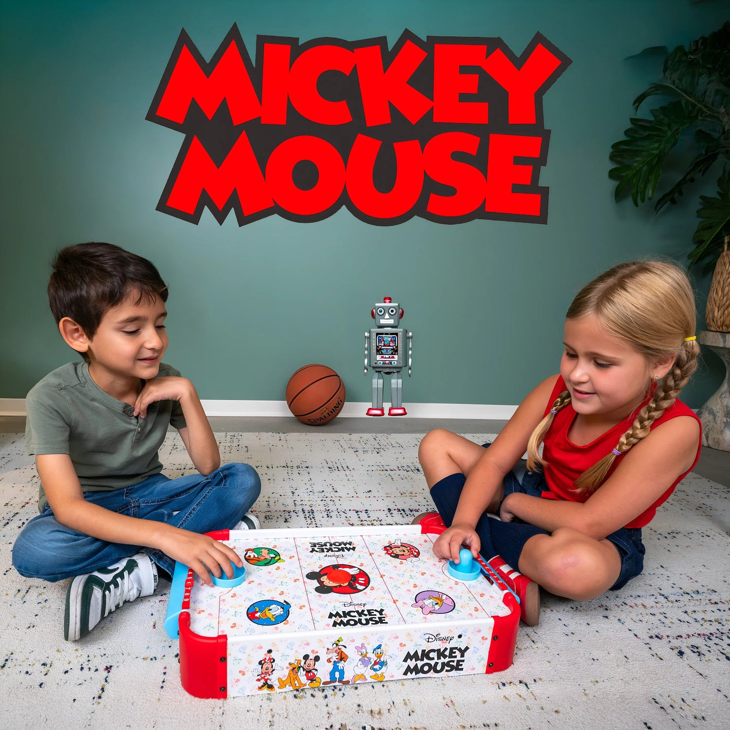 Hóquei de Mesa Eletrónico Mickey Mouse (Madeira)