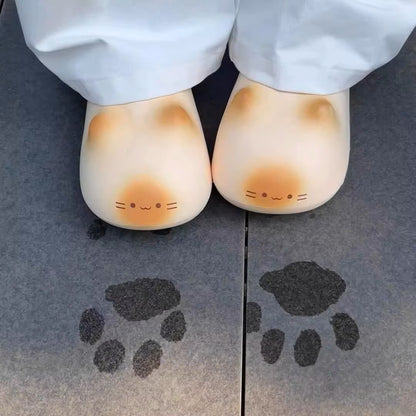 Chinelos Fofos Impermeáveis com Pata de Gato