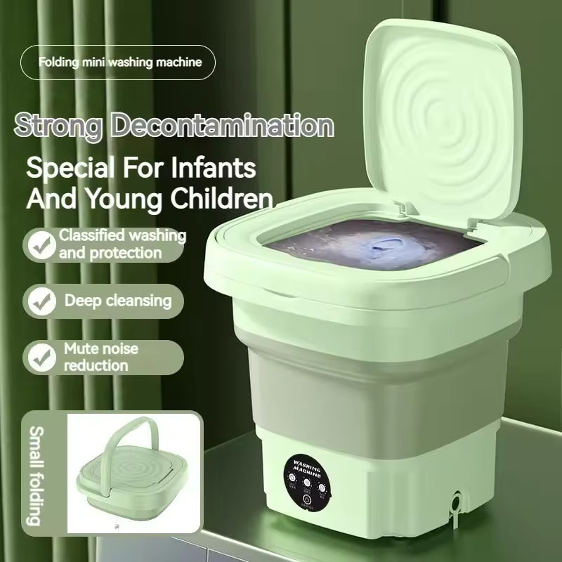 Minilavadora Automática Portátil para Cargas Pequeñas y Apartamentos