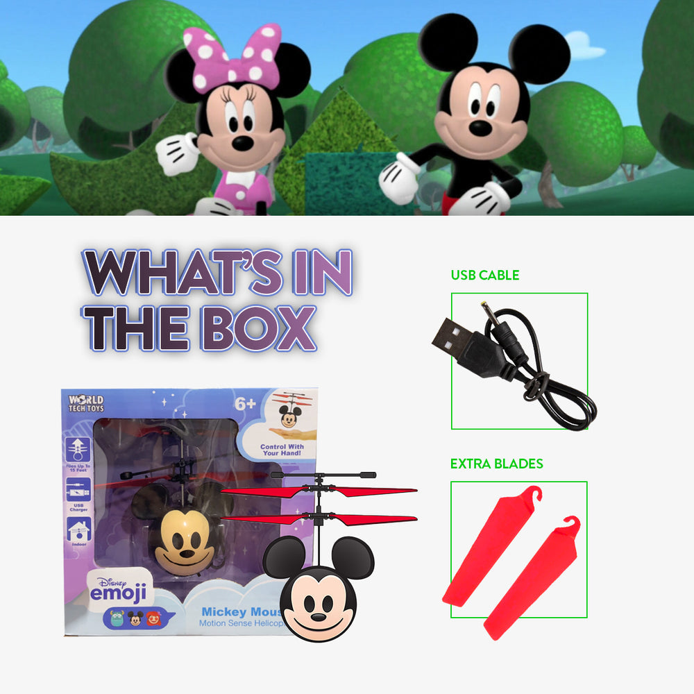Helicóptero Bola OVNI Disney Emoji Mickey Mouse IR