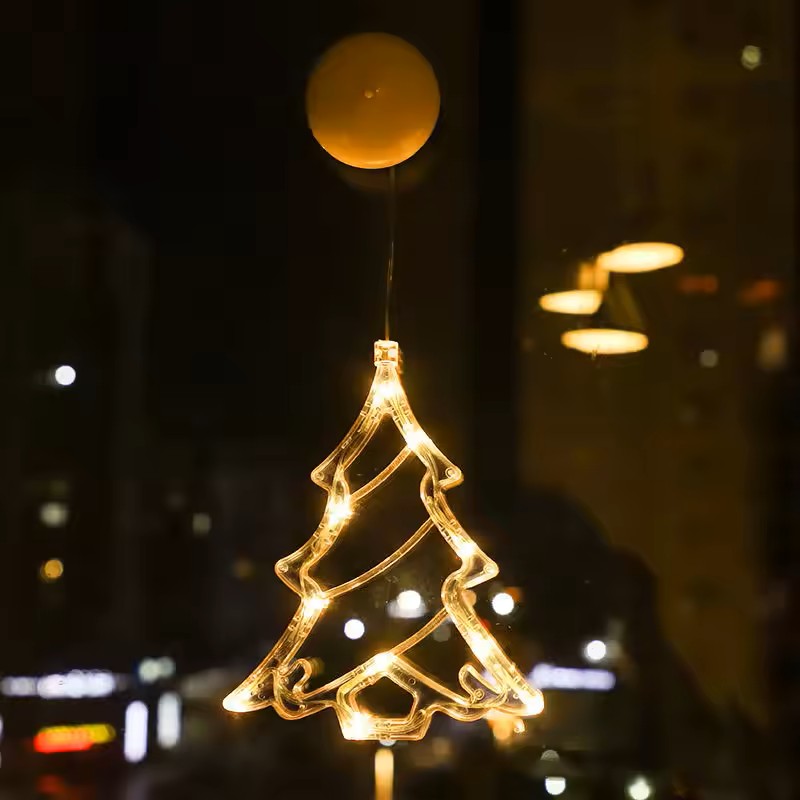 Luzes de Fada de Natal – Luzes Solares LED em Cortina de Estrelas e Luas