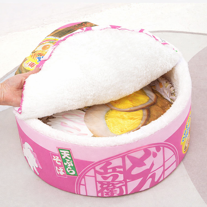 Instant Noodle Cup Pet Bed – Japanese Ramen Cat House & Kennel