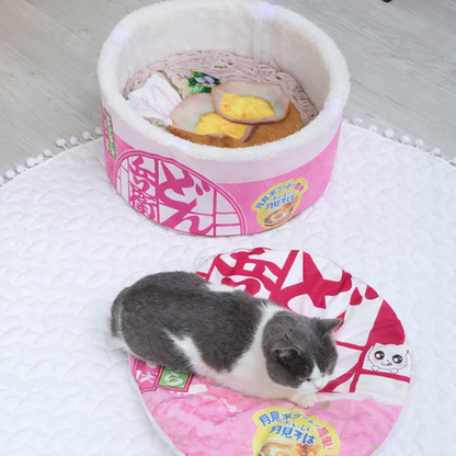 Instant Noodle Cup Pet Bed – Japanese Ramen Cat House & Kennel