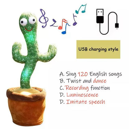 Cactus Bailarín Repite lo que dices – Peluche Electrónico que Canta y Habla