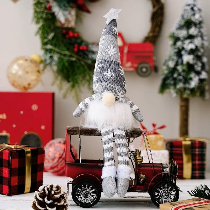 Enfeites de Natal Gnomo sem Rosto – Decorações de Pelúcia com Luz LED