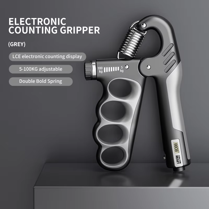 Adjustable Hand Grip Strengthener. Portable Resistance Forearm Trainer & Finger Exerciser for Athletes, Musicians & Rehab