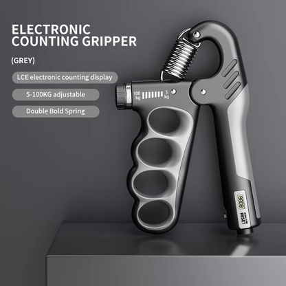 Adjustable Hand Grip Strengthener. Portable Resistance Forearm Trainer & Finger Exerciser for Athletes, Musicians & Rehab