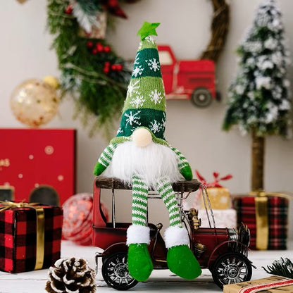 Enfeites de Natal Gnomo sem Rosto – Decorações de Pelúcia com Luz LED