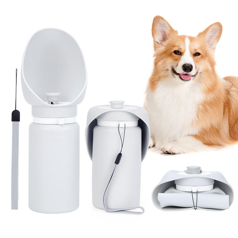 Garrafa Dobrável para Animais de Estimação com Copo (550ml)