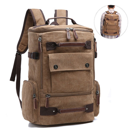 Mochila de lona estilo vintage para la escuela y los viajes