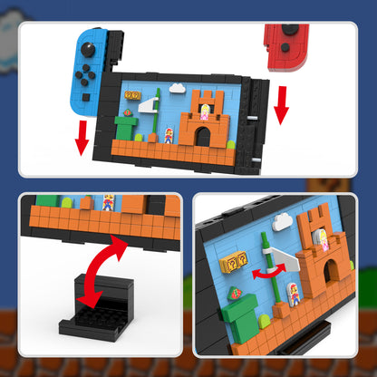 DIY Handheld Gaming Console MOC Building Block Set – Creative Switch Model Toy – Unique Gift for Gamers & Kids