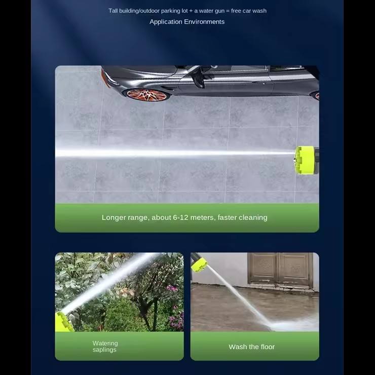 Wireless High-Pressure Car Wash Gun & Foam Cannon - Portable Rechargeable Kit