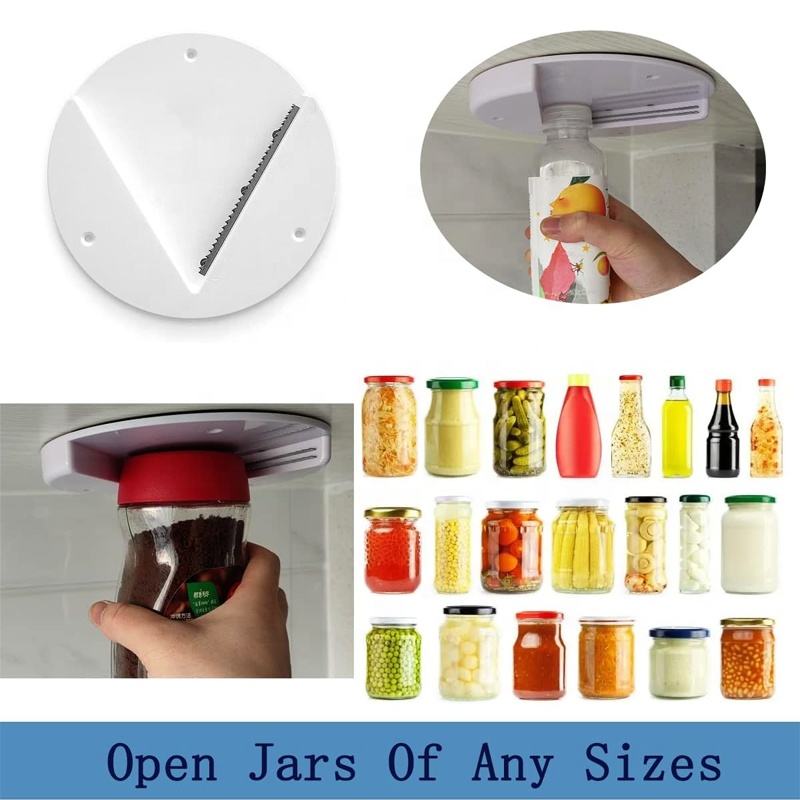 Abrefrascos bajo mueble para quitar fácilmente las tapas