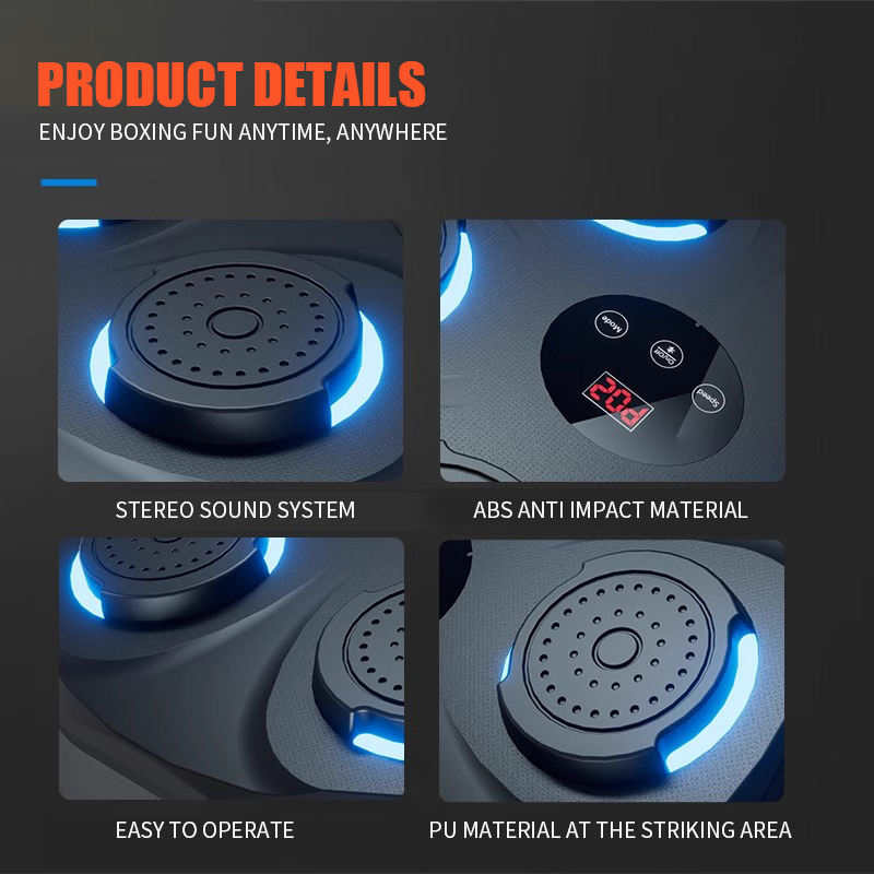 Alvo de Boxe Interativo Musical para Casa – Treinador de Punches LED