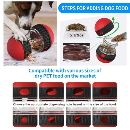Adjustable Slow-Feed Treat Dispensing Dog Puzzle Ball