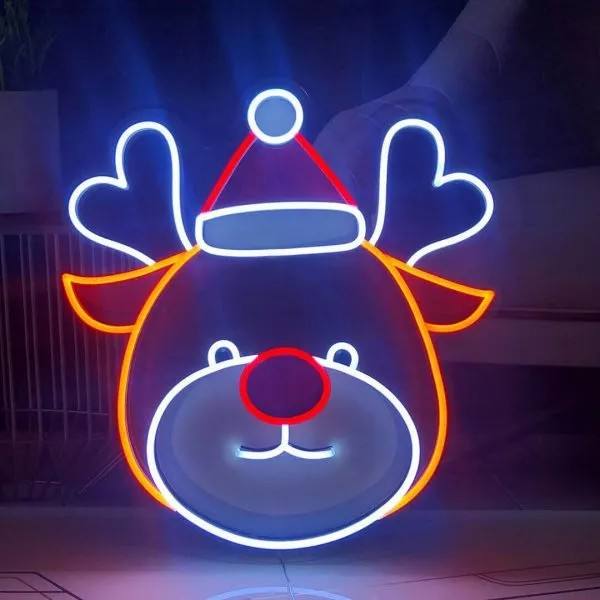 Letrero de neón navideño – Decoración LED de pared con alimentación USB