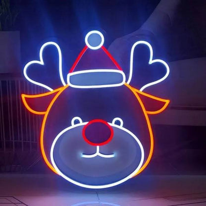 Letrero de neón navideño – Decoración LED de pared con alimentación USB