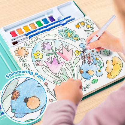 Libro para colorear con agua sin desorden para niños