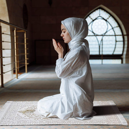 Elegante Conjunto de Presente de 3 Peças: Tapete de Oração de Viagem e Tasbih
