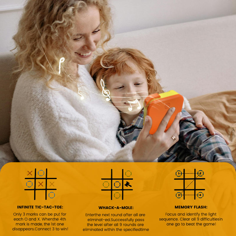 3-in-1 Classic Pocket Puzzle Game Console | Tic-Tac-Toe, Maze & Bolt