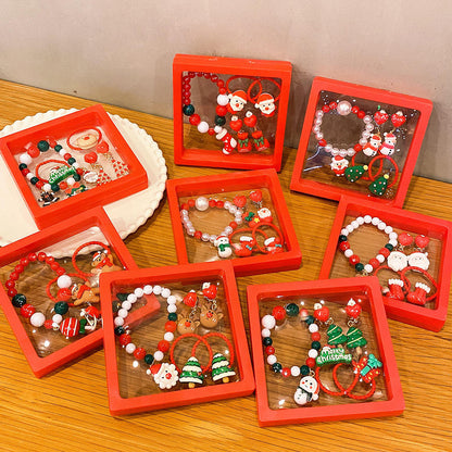 Handmade Christmas Beaded Bracelet Set