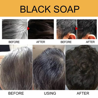 Tratamento Escurecedor de Cabelo com Sabonete Preto de Ervas