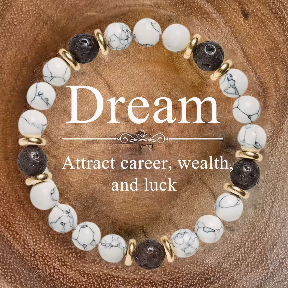 Natural Crystal Healing Bead Bracelet – Handcrafted Lucky Charm Cord