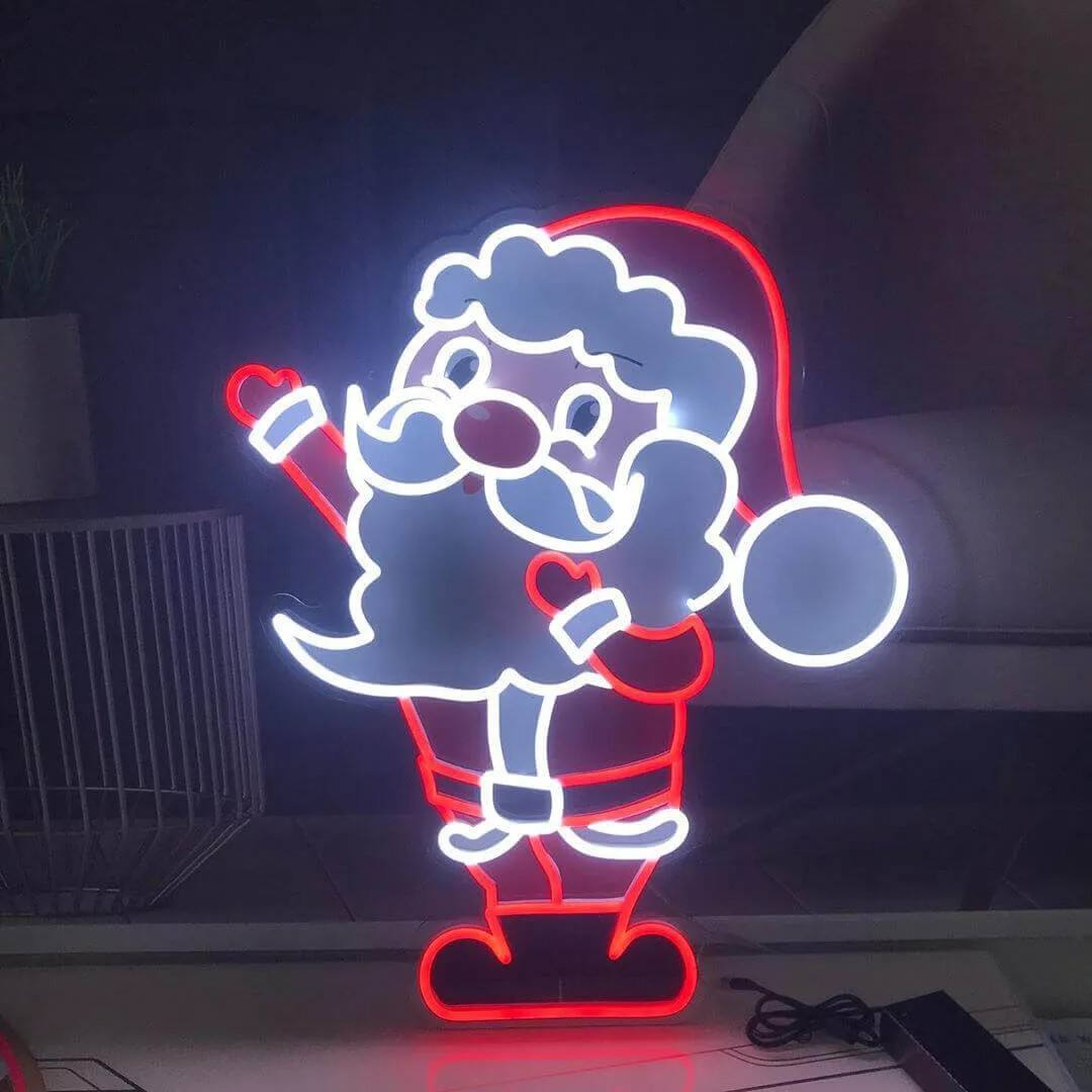 Letrero de neón navideño – Decoración LED de pared con alimentación USB