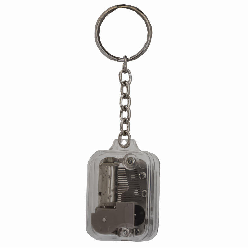 Collar con colgante de caja de música y minillaveo (accesorio de regalo de acrílico)