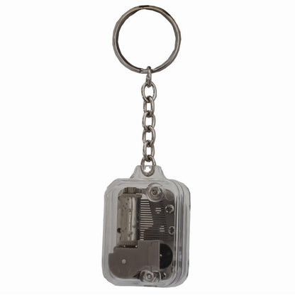 Collar con colgante de caja de música y minillaveo (accesorio de regalo de acrílico)