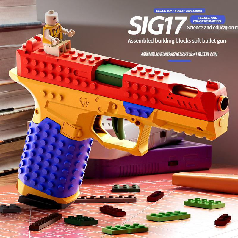 Build & Launch Block Shooter Toy Set – DIY Action Brick Gun