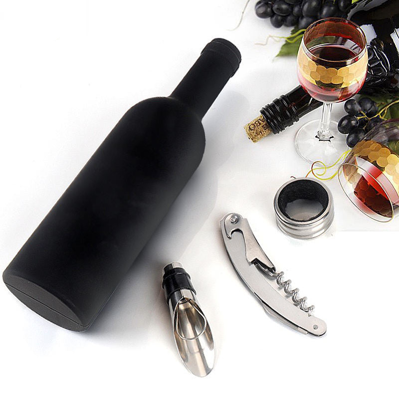 Wine Bottle Shaped Wine Opener Gift Set