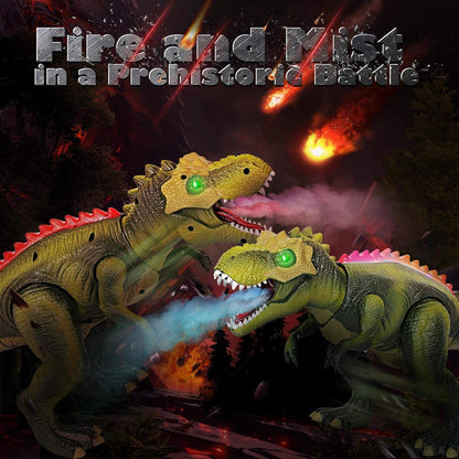 Fire-Breathing Dinosaur Toy – Walking, Roaring, Light-Up Action Figure