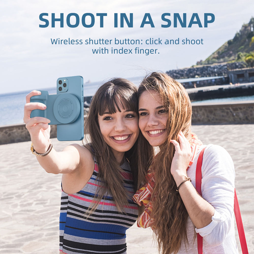 Magnetic Bluetooth Selfie Grip with Remote Control