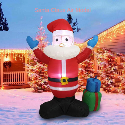 Decoração de Pai Natal Insuflável Gigante de Exterior – Exibição Festiva de Natal Insuflável