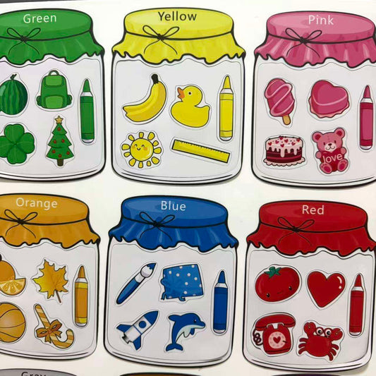 Magnetic Color Recognition & Sorting Game for Kids – 10-Color Educational Fridge & Whiteboard Toy