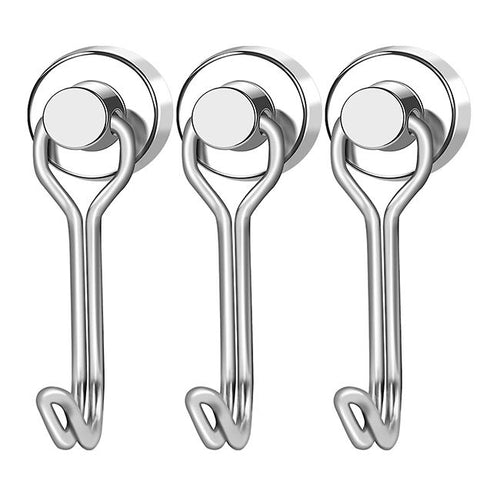 Ganchos Magnéticos de Serviço Pesado (16mm / 20mm, Neodímio, Tração Forte)