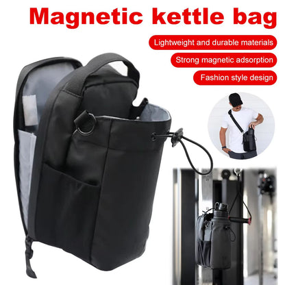 Bolsa magnética para botella de agua de gimnasio – Soporte portátil para teléfono compatible con MagSafe y organizador de accesorios