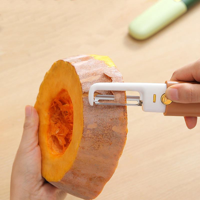 Faca e Descascador de Fruta Portátil 2-em-1