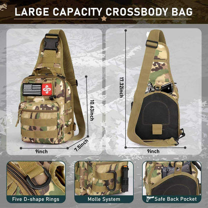 Kit de supervivencia de emergencia de 262 piezas con bolsa de primeros auxilios y bandolera