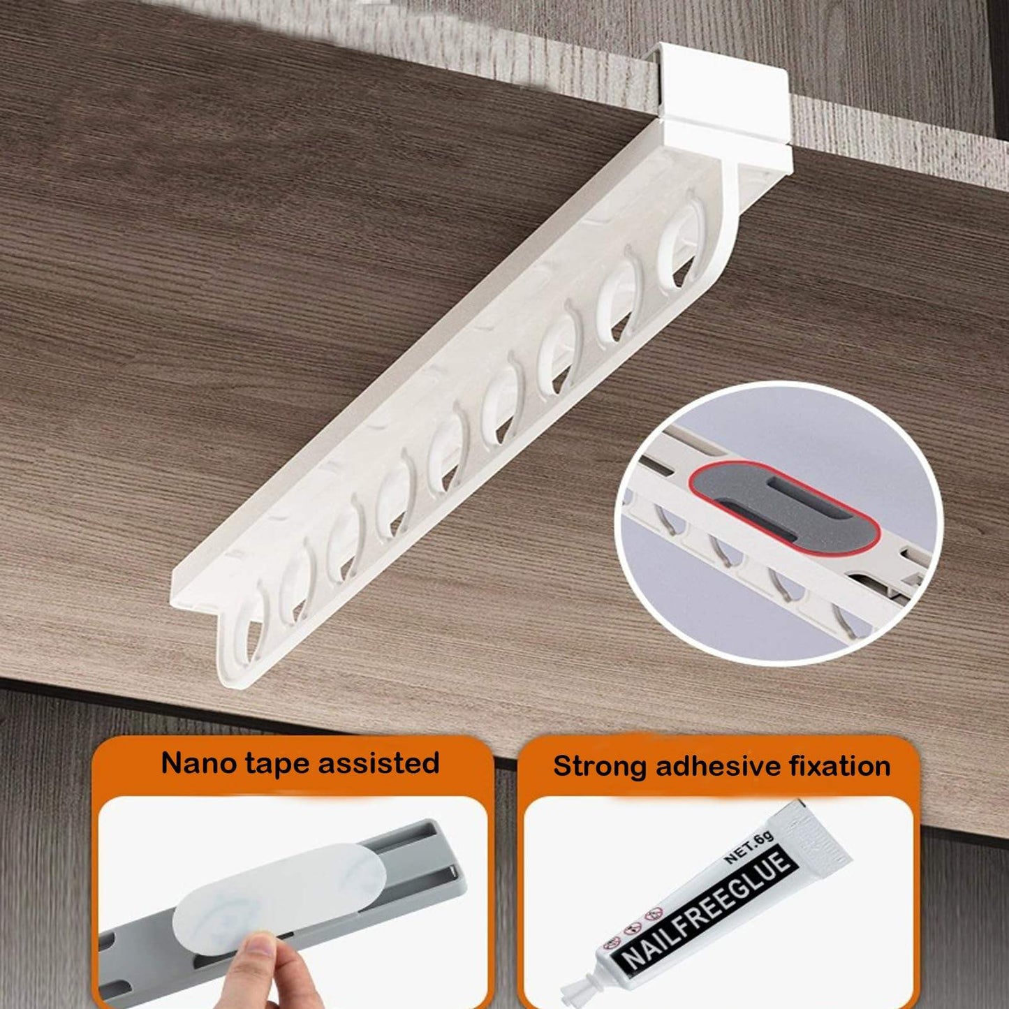 Estante extraíble para pantalones de armario